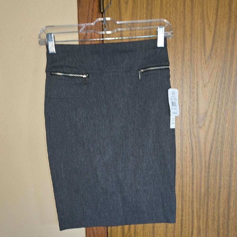 Joe B Gray Knee-Length Pencil Skirt for Work